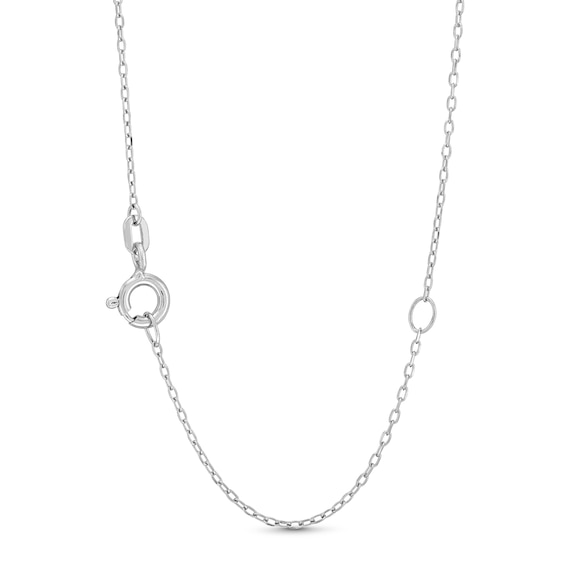 8.0mm Asscher-Cut Amethyst and White Lab-Created Sapphire Double Row Bail Pendant in Sterling Silver
