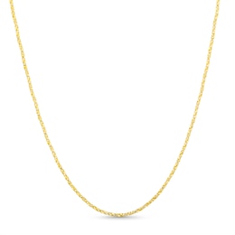 1.1mm Twist Box Chain Necklace in Solid 14K Gold - 16"