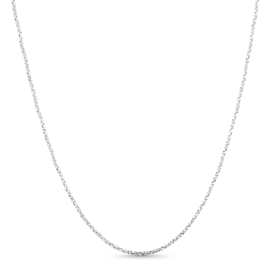 1.1mm Twist Box Chain Necklace in Solid 14K Gold