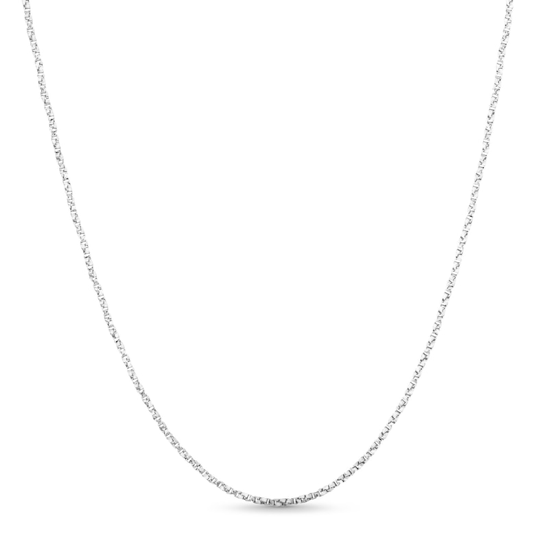 Main Image 1 of 1.1mm Twist Box Chain Necklace in Solid 14K White Gold - 20"