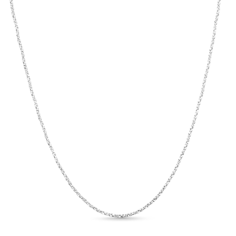 Main Image 1 of 1.1mm Twist Box Chain Necklace in Solid 14K White Gold - 16"