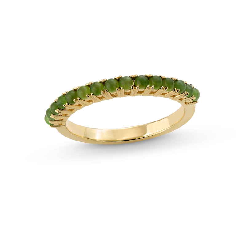 Main Image 1 of Jade Band in Sterling Silver with 18K Gold Plate