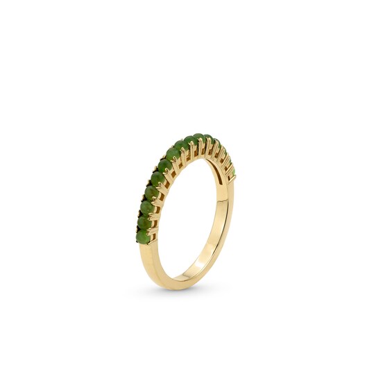 Jade Band in Sterling Silver with 18K Gold Plate
