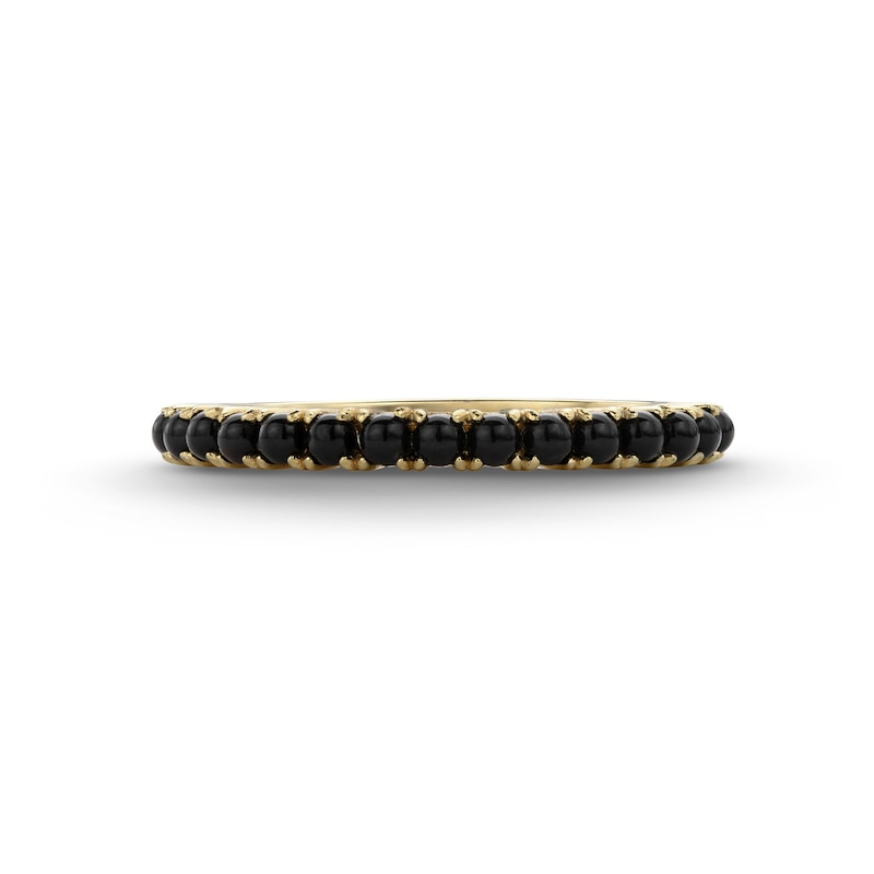 Main Image 4 of Black Onyx Band in Sterling Silver with 18K Gold Plate