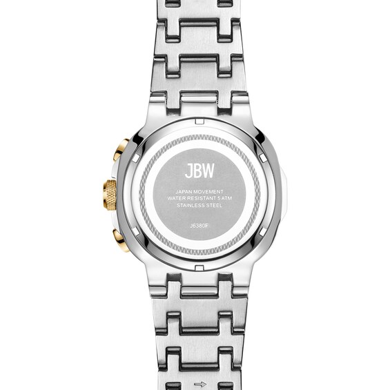 Menâs JBW Heist 1/10 CT. T.w. Certified Diamond Two-Tone Chronograph Watch with Green Dial (Model: J6380F)