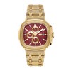 Thumbnail Image 1 of Men’s JBW Heist 1/10 CT. T.W. Certified Diamond 18K Gold Plate Chronograph Watch with Red Dial (Model: J6380G)