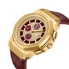 Thumbnail Image 2 of Men’s JBW Saxon 1/15 CT. T.W. Certified Diamond 18K Gold Plate Chronograph Strap Watch with Gold-Tone Dial (Model: JB-6101L-R)