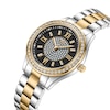 Thumbnail Image 2 of Ladies’ JBW Mondrian 34 1/15 CT. T.W. Certified Diamond and Crystal Accent Two-Tone Watch with Black Dial (Model: J6388G)