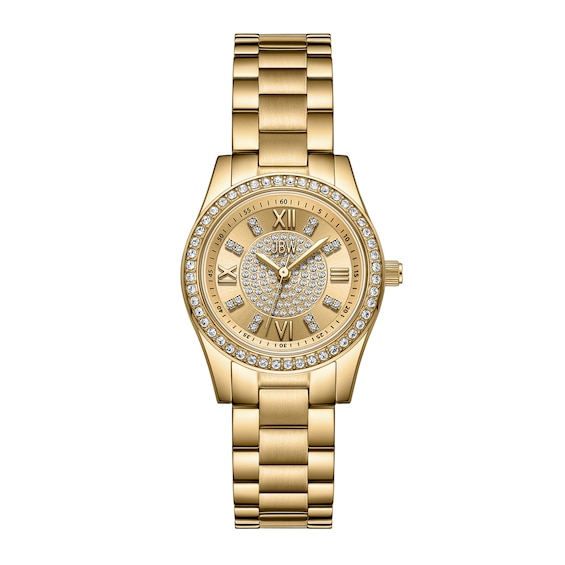 Ladiesâ JBW Mondrian 34 1/15 CT. T.w. Certified Diamond and Crystal 18K Gold Plate Watch with Gold-Tone Dial (Model: J6391A)