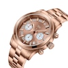 Thumbnail Image 1 of Ladies’ JBW Muse 1/10 CT. T.W. Diamond Rose Gold Plate Chronograph Watch with Mother-of-Pearl Dial (Model: JB-6217-L)