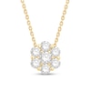 Thumbnail Image 1 of 1 CT. T.W. Certified Lab-Grown Multi-Diamond Flower Necklace in 10K Gold (F/SI2) - 19"