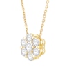 Thumbnail Image 2 of 1 CT. T.W. Certified Lab-Grown Multi-Diamond Flower Necklace in 10K Gold (F/SI2) - 19"