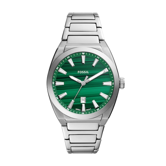 Menâs Fossil Everett Watch with Malachite Dial (Model: Fs6056)