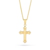 Thumbnail Image 1 of Fleur-de-Lis Cross Pendant in 14K Gold