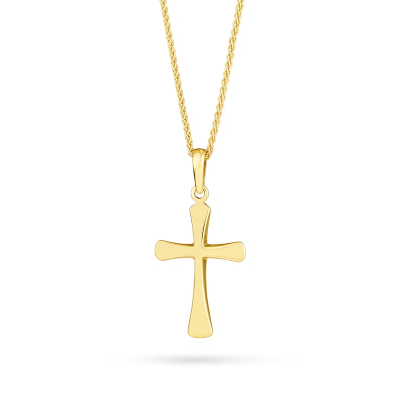 Main Image 1 of Flared Cross Pendant in 14K Gold