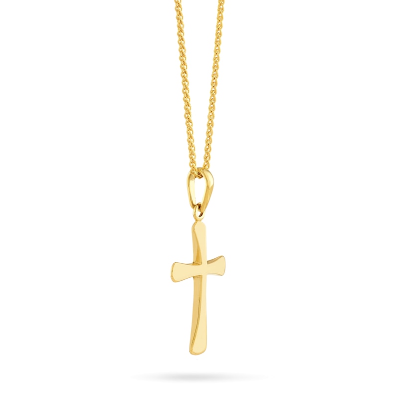 Main Image 2 of Flared Cross Pendant in 14K Gold