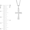 Thumbnail Image 4 of Flared Cross Pendant in 14K White Gold
