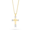 Thumbnail Image 1 of Diamond-Cut Arrow Cross Pendant in 10K Two-Tone Gold