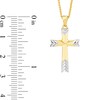Thumbnail Image 5 of Diamond-Cut Arrow Cross Pendant in 10K Two-Tone Gold
