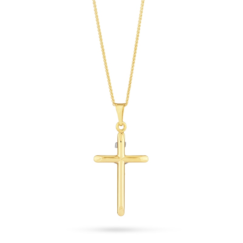 Main Image 3 of Crucifix Pendant in 14K Two-Tone Gold