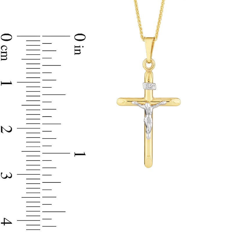 Main Image 5 of Crucifix Pendant in 14K Two-Tone Gold