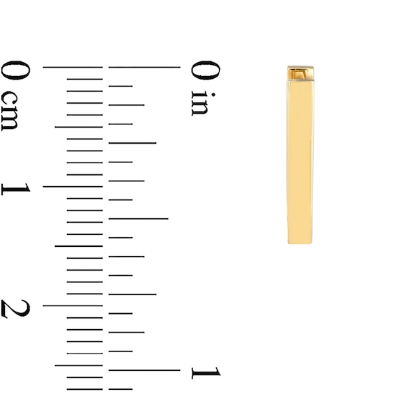 14.43mm U-Shaped Huggie Hoop Earrings in 14K Gold