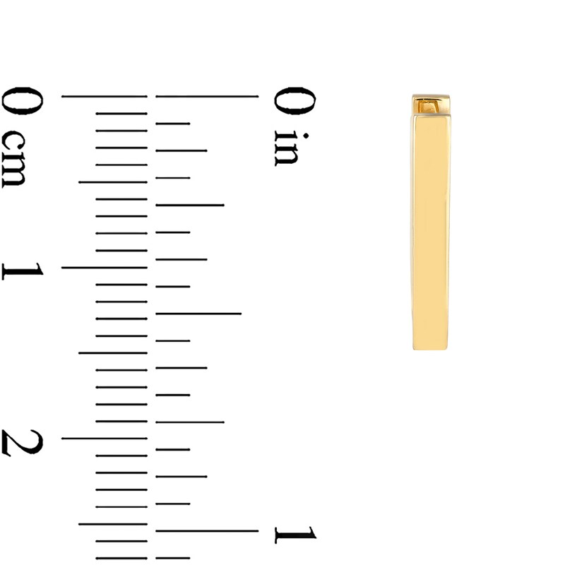 Main Image 2 of 14.43mm U-Shaped Huggie Hoop Earrings in 14K Gold