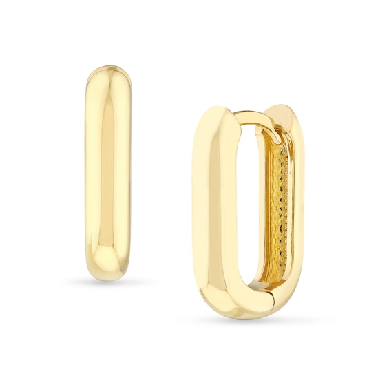 15.0mm U-Hoop Earrings in 14K Gold