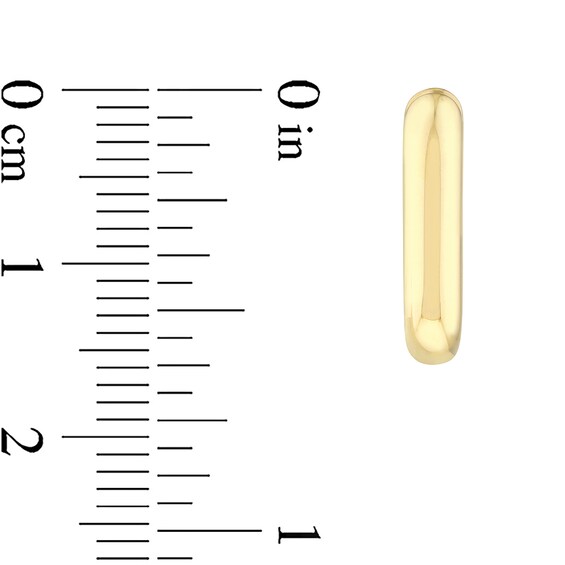 15.0mm U-Hoop Earrings in 14K Gold