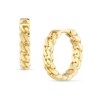 Thumbnail Image 1 of 15.0mm Curb Chain Link Huggie Hoop Earrings in 14K Gold