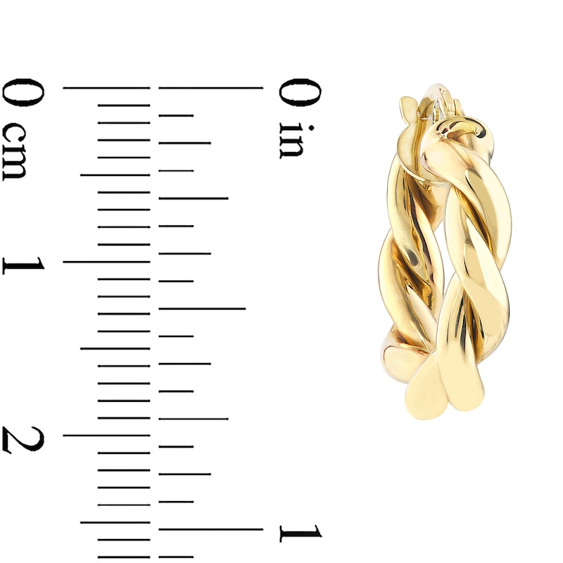 Main Image 2 of 17.0mm Braided Hoop Earrings in 10K Gold