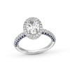 Thumbnail Image 1 of TRUE Lab-Grown Diamonds by Vera Wang Love 2 CT. T.W. Engagement Ring with Blue Sapphires in 14K White Gold (F/VS2)