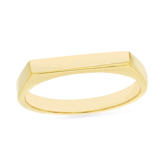 Flat-Top Ring in 14K Gold