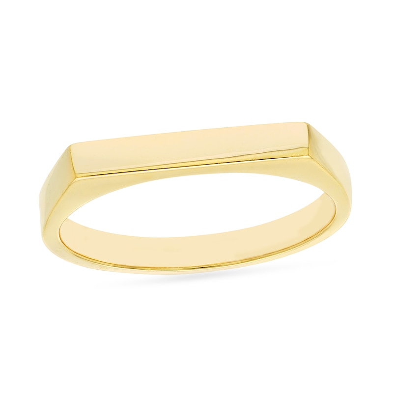 Main Image 1 of Flat-Top Ring in 14K Gold