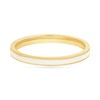 Thumbnail Image 3 of White Enamel Inlay Ring in 14K Gold