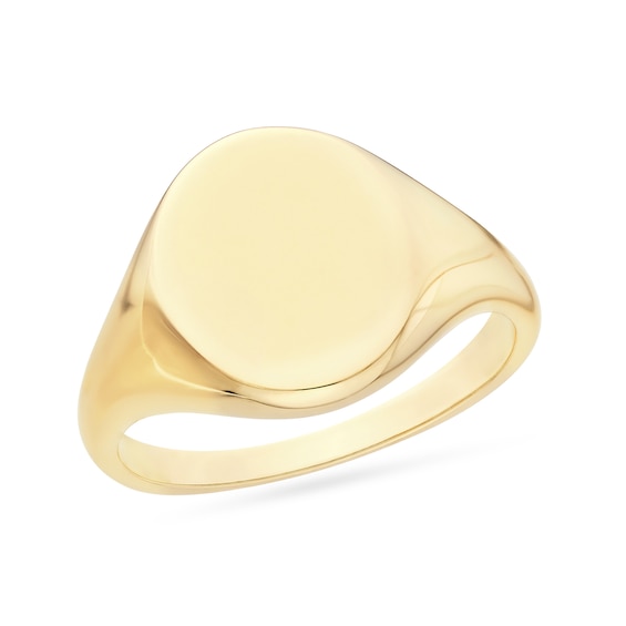 Oval Signet Ring in 14K Gold