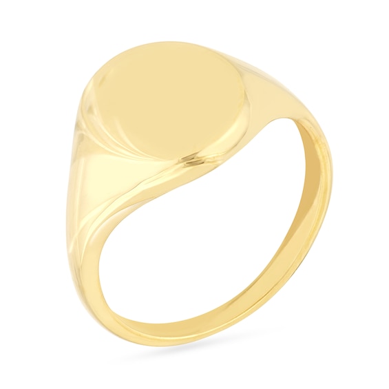 Oval Signet Ring in 14K Gold