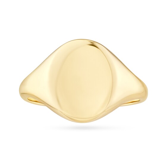 Oval Signet Ring in 14K Gold