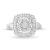 Thumbnail Image 4 of 1/4 CT. T.W. Cushion-Shaped Multi-Diamond Miracle Frame Ring in Sterling Silver