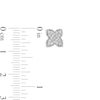Thumbnail Image 2 of 1/3 CT. T.W. Clover-Shaped Multi-Diamond Stud Earrings in 10K White Gold
