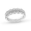 Thumbnail Image 1 of 1 CT. T.W. Diamond Scallop Vintage-Style Two Piece Anniversary Band Set in 10K White Gold