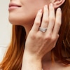 Thumbnail Image 2 of 1 CT. T.W. Diamond Scallop Vintage-Style Two Piece Anniversary Band Set in 10K White Gold