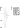 Thumbnail Image 3 of 1/2 CT. T.W. Rectangle Multi-Diamond Cushion Frame Stud Earrings in 10K White Gold