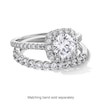 Thumbnail Image 4 of 1-1/2 CT. T.W. Certified Lab-Grown Diamond Cushion-Shaped Frame Engagement Ring in 14K White Gold (F/SI2)