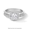 Thumbnail Image 5 of 1-1/2 CT. T.W. Certified Lab-Grown Diamond Cushion-Shaped Frame Engagement Ring in 14K White Gold (F/SI2)