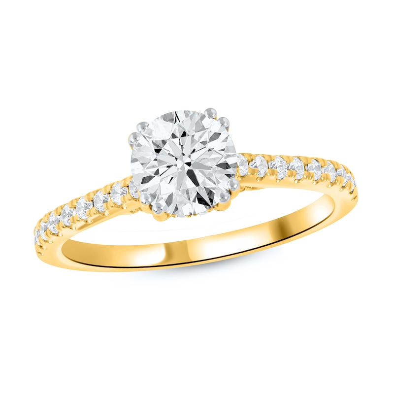 Main Image 1 of 1-1/3 CT. T.W. Certified Lab-Grown Diamond Engagement Ring in 14K Gold (F/SI2)