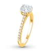 Thumbnail Image 2 of 1-1/3 CT. T.W. Certified Lab-Grown Diamond Engagement Ring in 14K Gold (F/SI2)