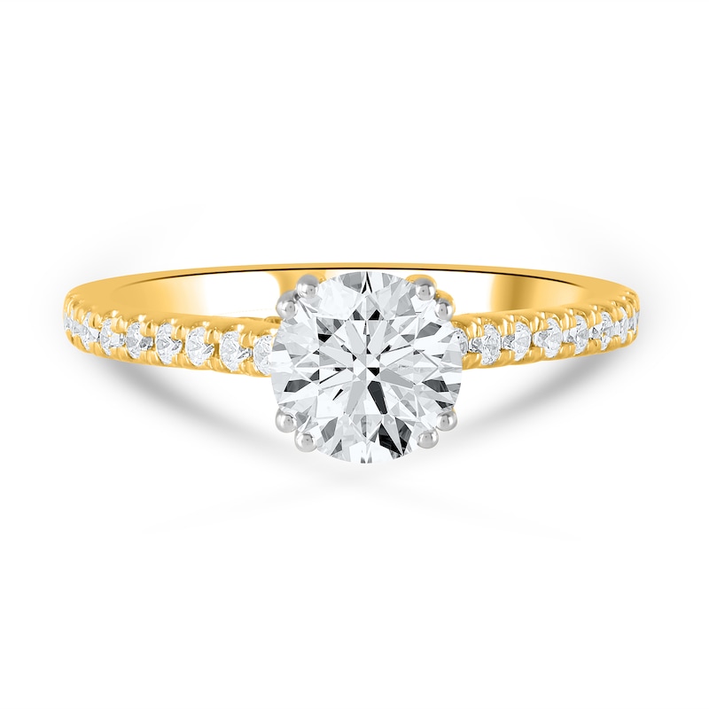 Main Image 3 of 1-1/3 CT. T.W. Certified Lab-Grown Diamond Engagement Ring in 14K Gold (F/SI2)