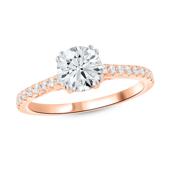 1-1/3 CT. T.w. Certified Lab-Grown Diamond Engagement Ring in 14K Rose Gold (F/Si2)