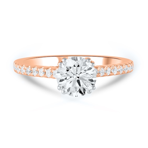 1-1/3 CT. T.w. Certified Lab-Grown Diamond Engagement Ring in 14K Rose Gold (F/Si2)